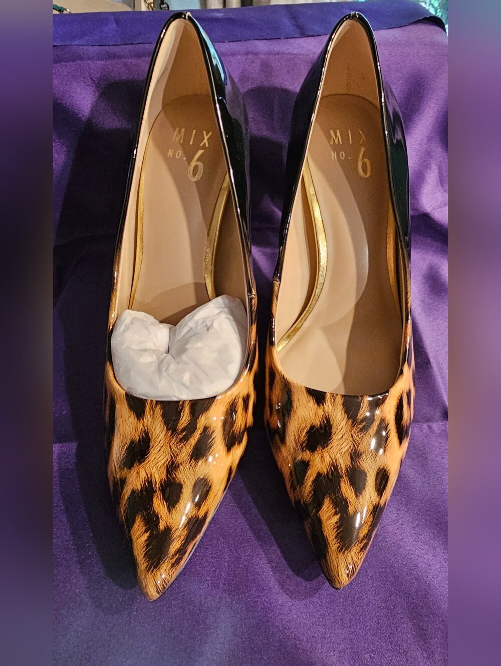 Mix No. 6 Danyah Leopard Ombre Patent Stiletto Pumps NIB Size 7.5M - Picture 4 of 7